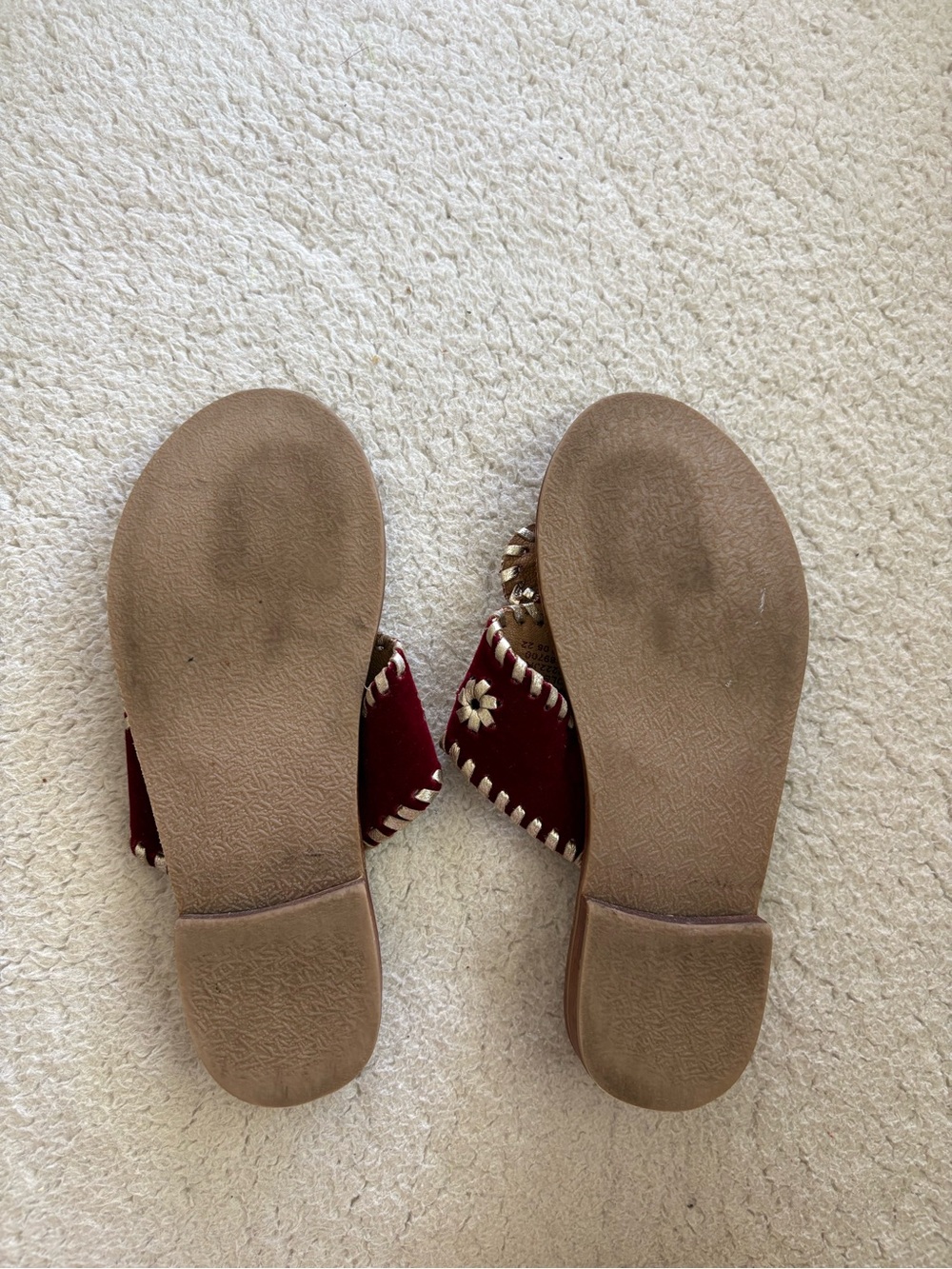 Jack Rogers girls velvet Embroidered Slide Sandals - Picture 3 of 3